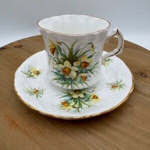 Hammersley Teacup and Saucer, Narcissus and Daffodil Coffee / Tea Cup and Saucer
